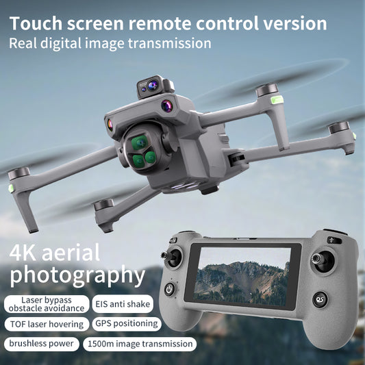K7 Drone with Touchscreen Remote Controller, 8K Digital Image Transmission, HD Aerial Shooting, GPS Auto Return, Long Flight Time, Airdrop Function, Dual Batteries, Laser Obstacle Avoidance & Thermal Imaging