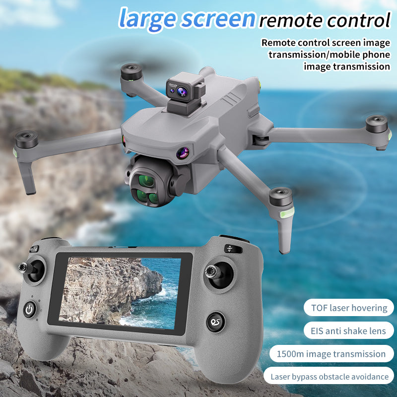 K7 Drone with Touchscreen Remote Controller, 8K Digital Image Transmission, HD Aerial Shooting, GPS Auto Return, Long Flight Time, Airdrop Function, Dual Batteries, Laser Obstacle Avoidance & Thermal Imaging