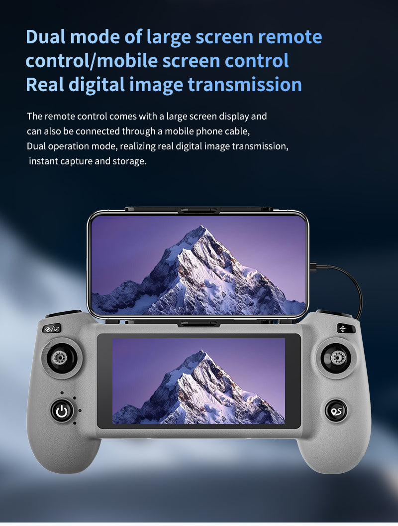 K7 Drone with Touchscreen Remote Controller, 8K Digital Image Transmission, HD Aerial Shooting, GPS Auto Return, Long Flight Time, Airdrop Function, Dual Batteries, Laser Obstacle Avoidance & Thermal Imaging