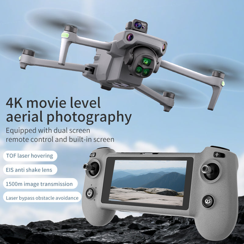 K7 Drone with Touchscreen Remote Controller, 8K Digital Image Transmission, HD Aerial Shooting, GPS Auto Return, Long Flight Time, Airdrop Function, Dual Batteries, Laser Obstacle Avoidance & Thermal Imaging
