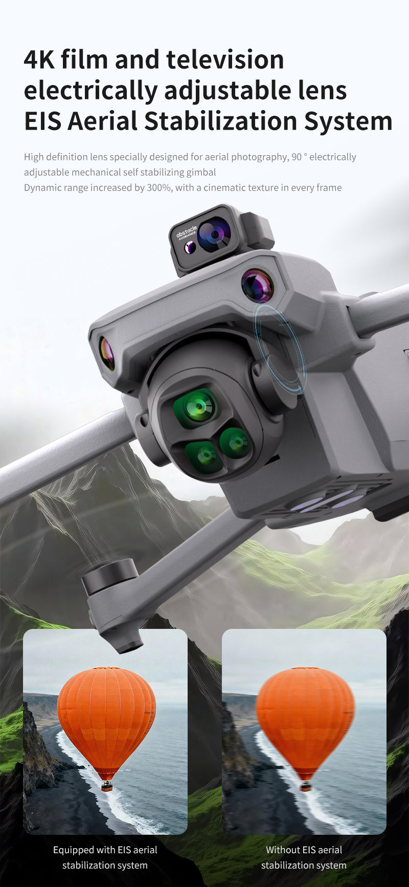 K7 Drone with Touchscreen Remote Controller, 8K Digital Image Transmission, HD Aerial Shooting, GPS Auto Return, Long Flight Time, Airdrop Function, Dual Batteries, Laser Obstacle Avoidance & Thermal Imaging