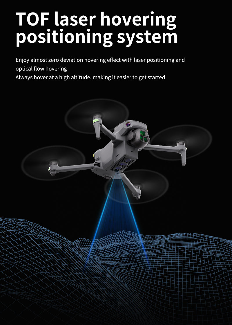 K7 Drone with Touchscreen Remote Controller, 8K Digital Image Transmission, HD Aerial Shooting, GPS Auto Return, Long Flight Time, Airdrop Function, Dual Batteries, Laser Obstacle Avoidance & Thermal Imaging