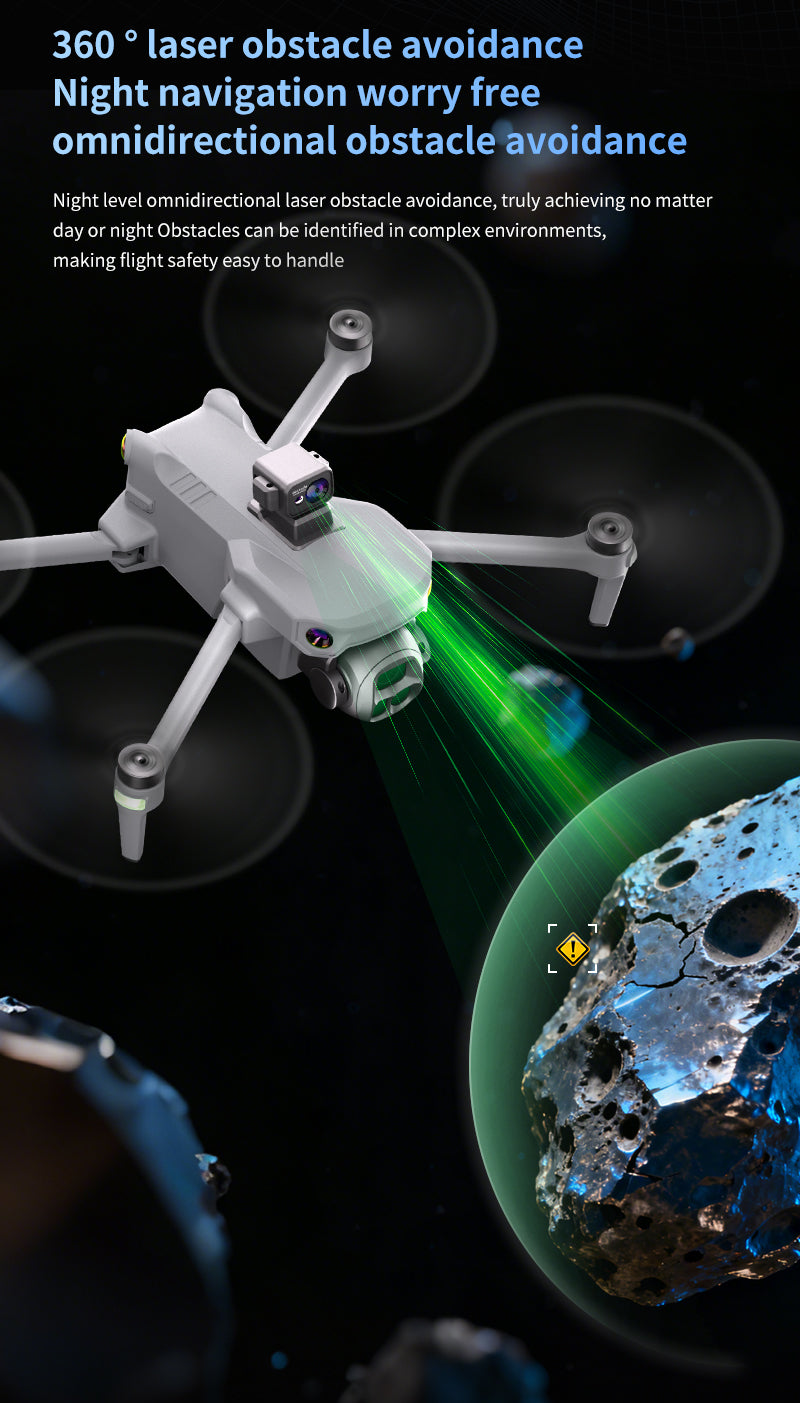 K7 Drone with Touchscreen Remote Controller, 8K Digital Image Transmission, HD Aerial Shooting, GPS Auto Return, Long Flight Time, Airdrop Function, Dual Batteries, Laser Obstacle Avoidance & Thermal Imaging