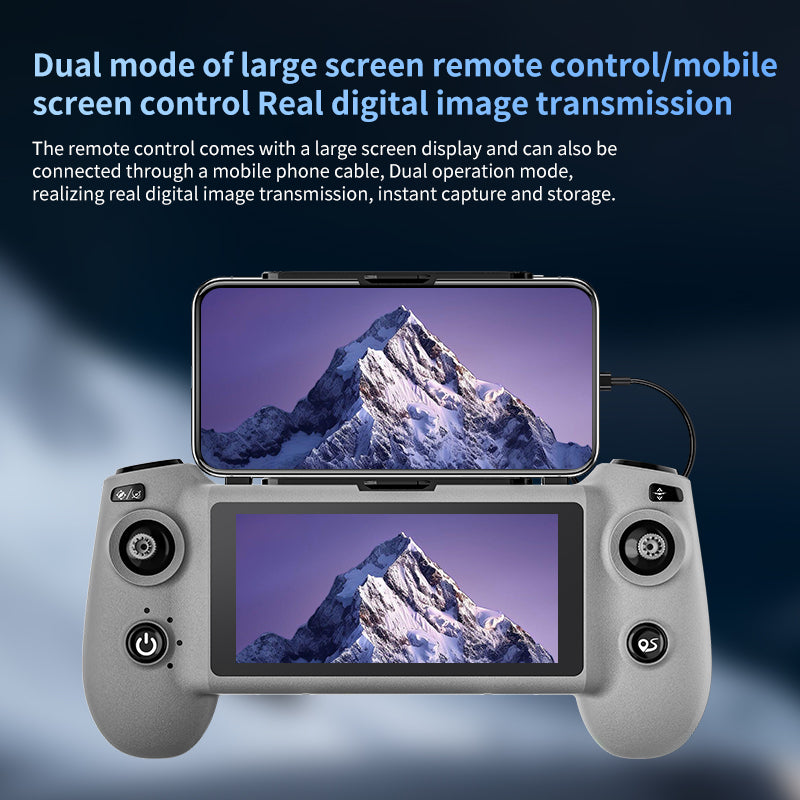 K7 Drone with Touchscreen Remote Controller, 8K Digital Image Transmission, HD Aerial Shooting, GPS Auto Return, Long Flight Time, Airdrop Function, Dual Batteries, Laser Obstacle Avoidance & Thermal Imaging