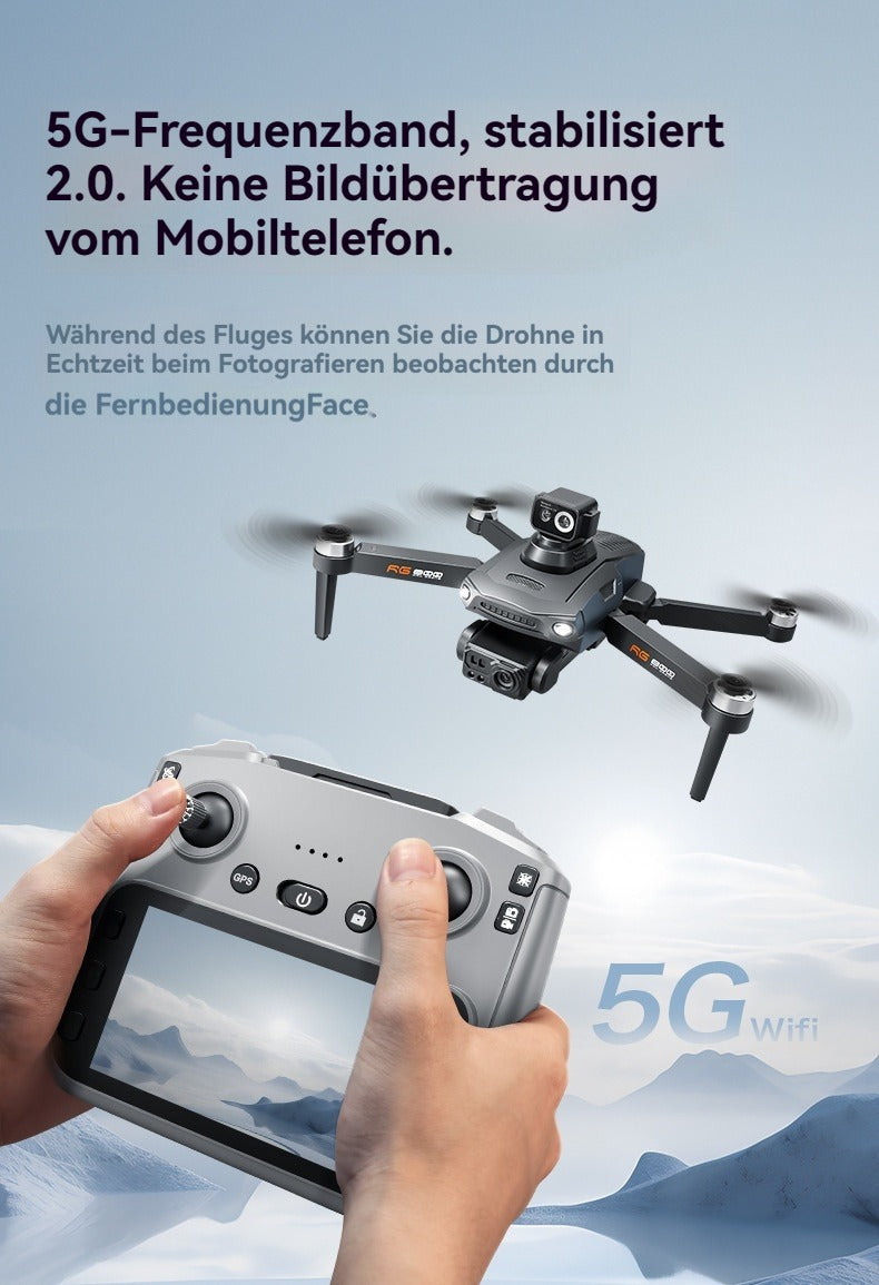 RG800MAX Drone - 3 Batteries, 4.5-inch HD Large Screen Remote Controller, 5km 5G Digital Relay Video Transmission, Brushless Motors, GPS, Laser Obstacle Avoidance, Easy Flight Operation for Beginners
