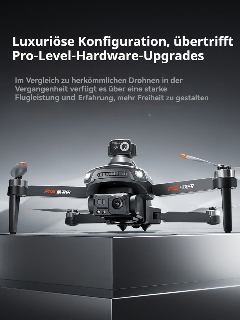 RG800MAX Drone - 3 Batteries, 4.5-inch HD Large Screen Remote Controller, 5km 5G Digital Relay Video Transmission, Brushless Motors, GPS, Laser Obstacle Avoidance, Easy Flight Operation for Beginners