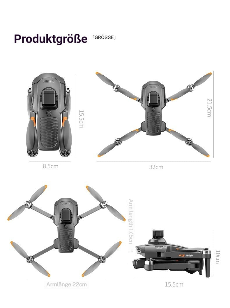 RG800MAX Drone - 3 Batteries, 4.5-inch HD Large Screen Remote Controller, 5km 5G Digital Relay Video Transmission, Brushless Motors, GPS, Laser Obstacle Avoidance, Easy Flight Operation for Beginners