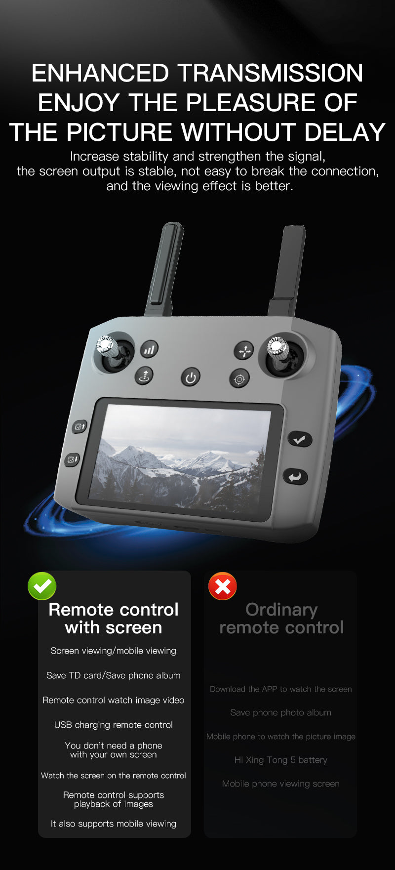 K11SE Drone | Touchscreen Remote Controller, 2 Batteries, Payload Release System, 4K Camera, 360° Laser Obstacle Avoidance, 26 Minutes Flight Time, CE Certified