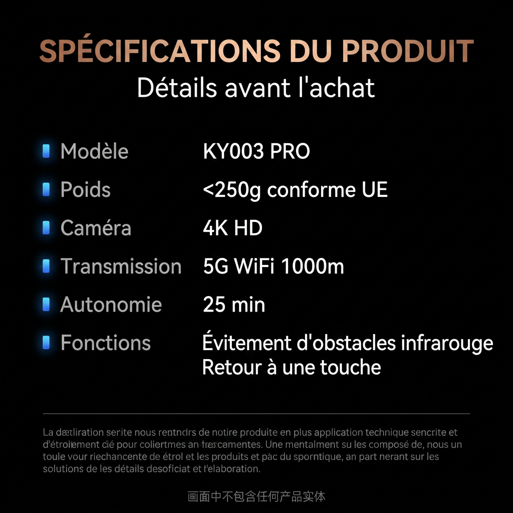 KY003 Drone, Integrated Airdrop Function, High‑Definition Lens, 1KM Long‑Range Transmission, 25‑Minute Flight Time, Obstacle Avoidance, for Beginners, Under 250g‑No Registration, No Fines