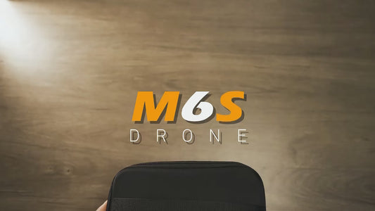 M6S Drone – Foldable Design with 4.3-inch Screen and Remote Control Antenna, Optical Flow Positioning, and LED-lit Propeller Guard
