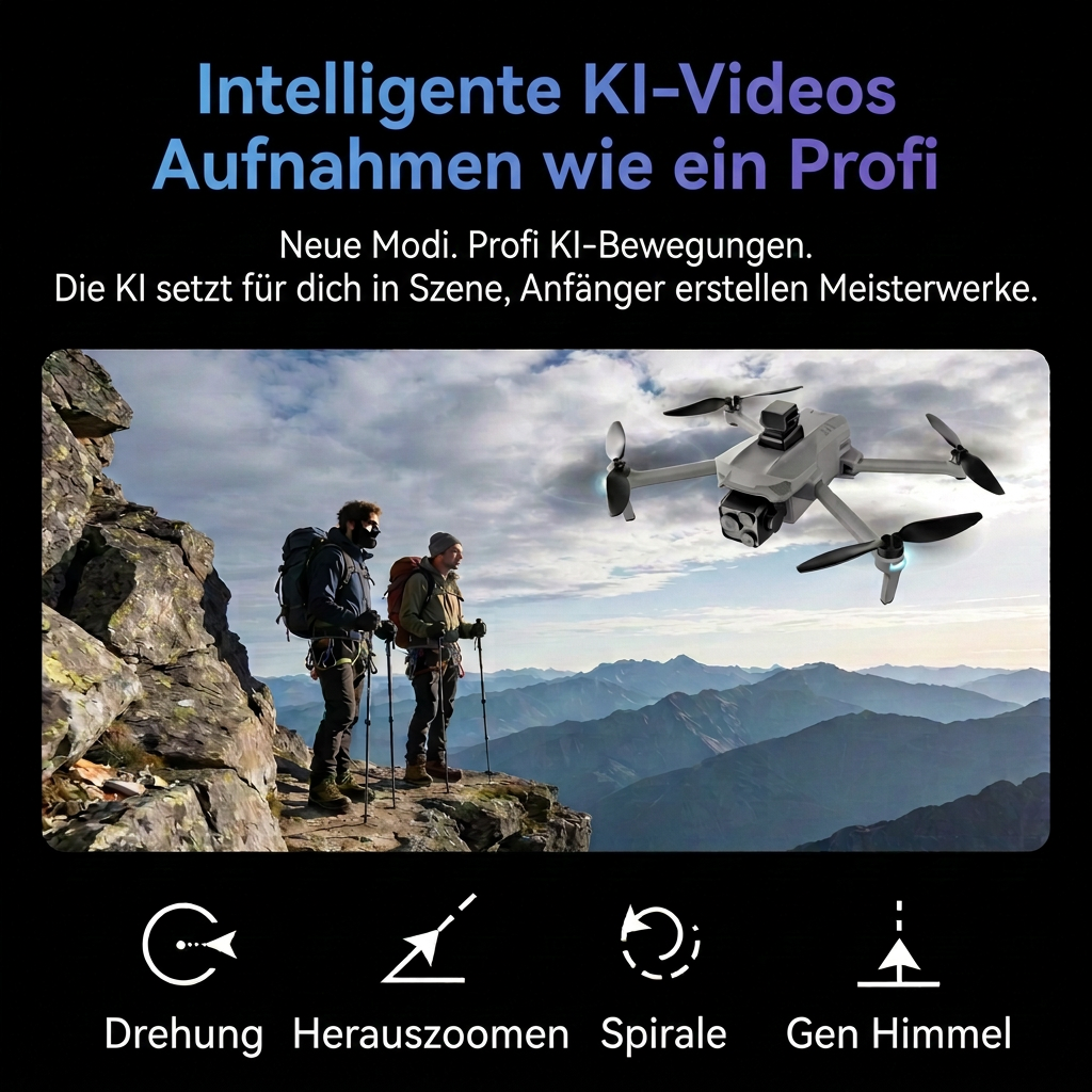 MX02, Fernbedienung mit Touchscreen 5,5 Zoll, Integrierte Abwurffunktion, Last 250g, Reichweite 8km, Höhe 300m, 4K Kamera, 35Min Akkulaufzeit, Mehrfache GPS-Rückkehr, vlog, Hochzeit, Reise, Familie, <250g, Lokale Lieferung