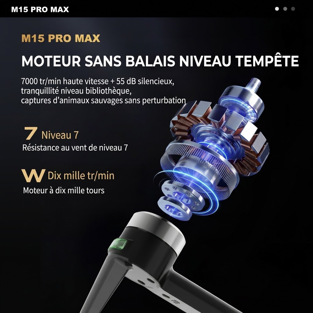 Drohne M15 PRO MAX | 600g Abwurfnutzlast, 3-Achsen-Gimbal, 360°-Laser-Hindernisvermeidung, 45 Min. Flugzeit, 30 km Hin- und Rückflugreichweite, 4K 48MP Kamera mit Touchscreen-Fernbedienung