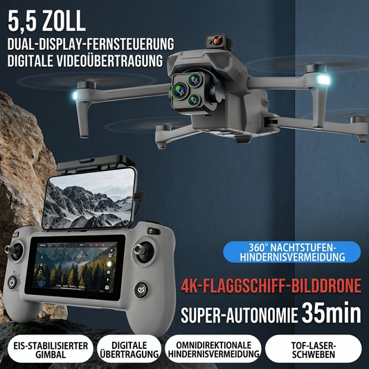 MX02, Fernbedienung mit Touchscreen 5,5 Zoll, Integrierte Abwurffunktion, Last 250g, Reichweite 8km, Höhe 300m, 4K Kamera, 35Min Akkulaufzeit, Mehrfache GPS-Rückkehr, vlog, Hochzeit, Reise, Familie, <250g, Lokale Lieferung