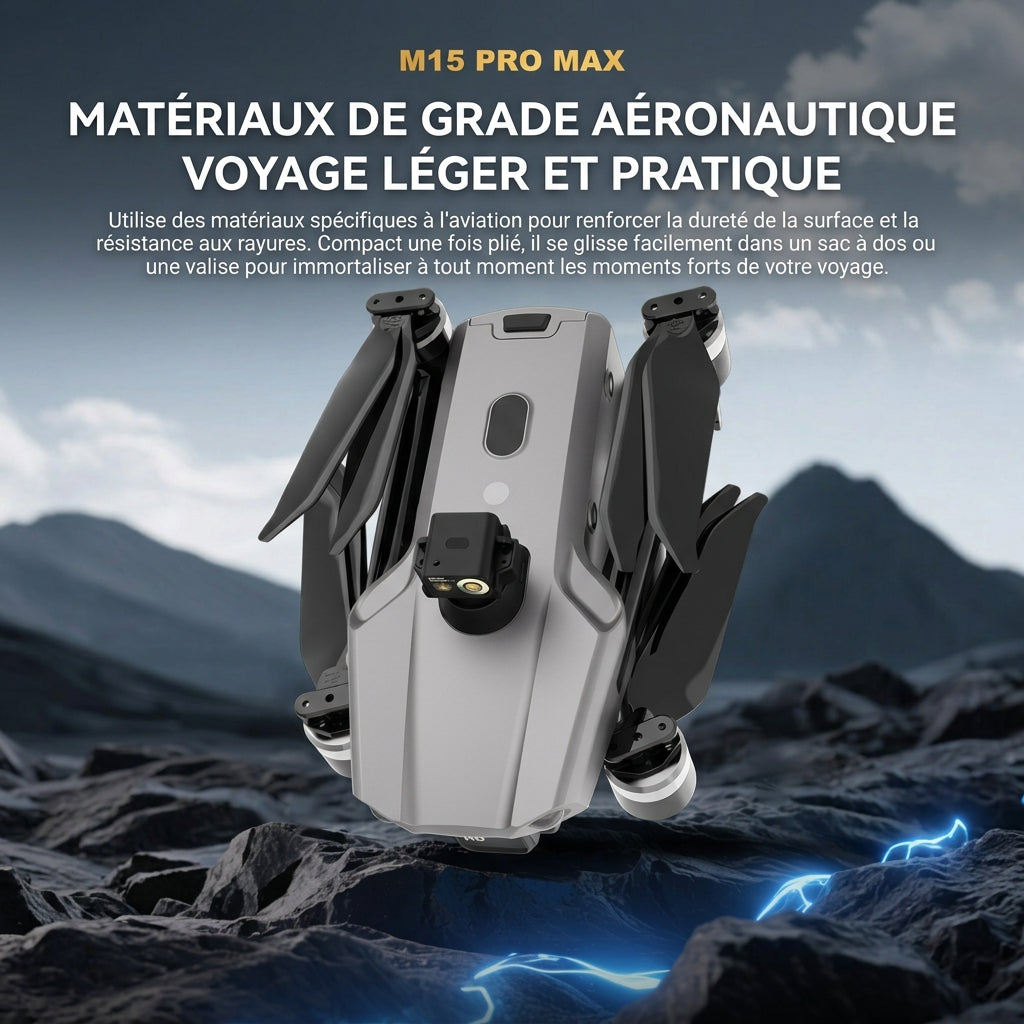Drohne M15 PRO MAX | 600g Abwurfnutzlast, 3-Achsen-Gimbal, 360°-Laser-Hindernisvermeidung, 45 Min. Flugzeit, 30 km Hin- und Rückflugreichweite, 4K 48MP Kamera mit Touchscreen-Fernbedienung
