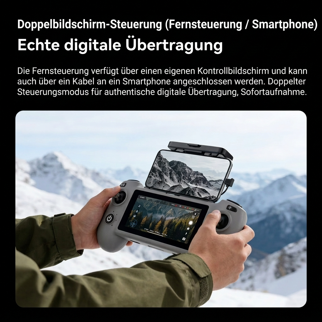 MX02, Fernbedienung mit Touchscreen 5,5 Zoll, Integrierte Abwurffunktion, Last 250g, Reichweite 8km, Höhe 300m, 4K Kamera, 35Min Akkulaufzeit, Mehrfache GPS-Rückkehr, vlog, Hochzeit, Reise, Familie, <250g, Lokale Lieferung