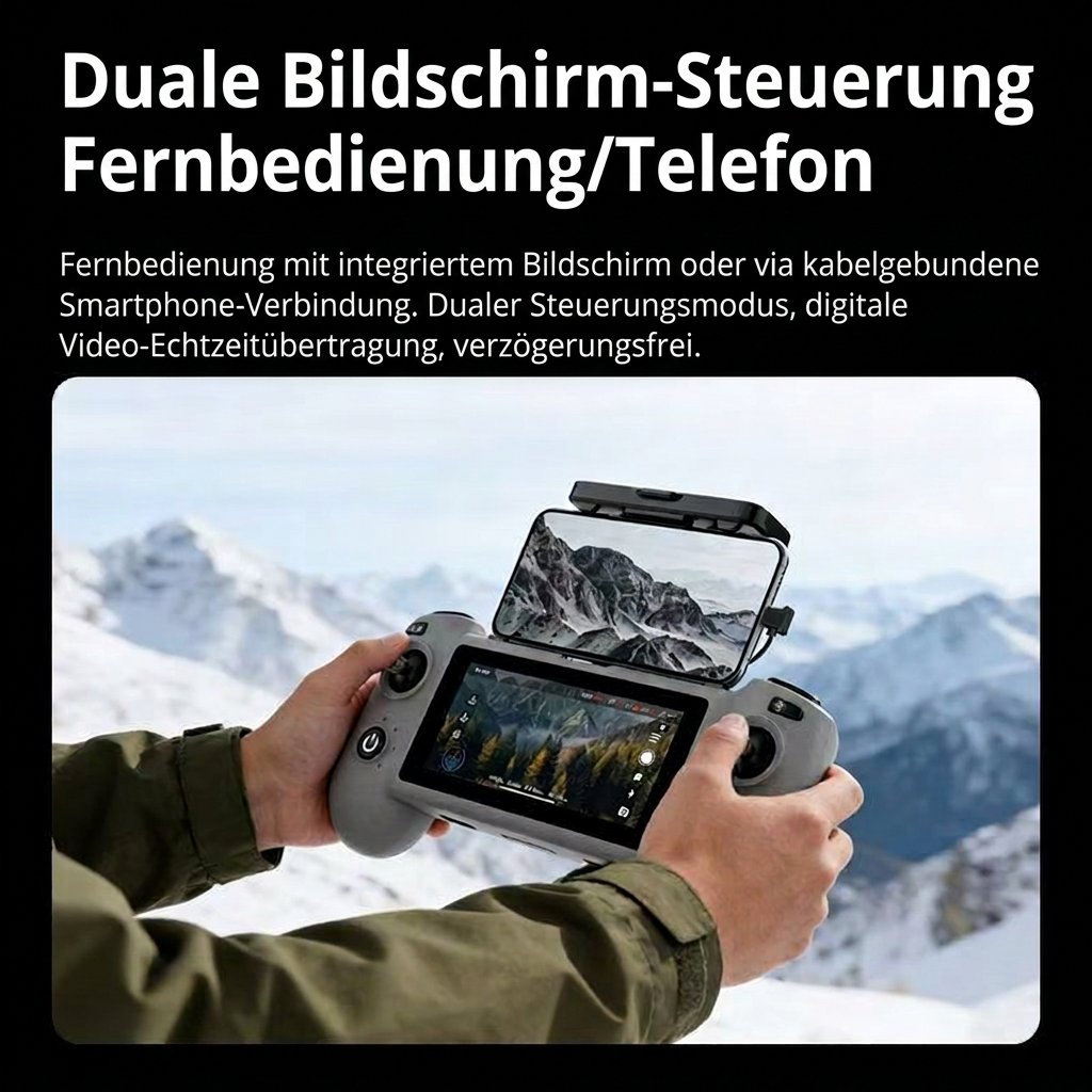 MX02, Fernbedienung mit Touchscreen 5,5 Zoll, Integrierte Abwurffunktion, Last 250g, Reichweite 8km, Höhe 300m, 4K Kamera, 35Min Akkulaufzeit, Mehrfache GPS-Rückkehr, vlog, Hochzeit, Reise, Familie, <250g, Lokale Lieferung