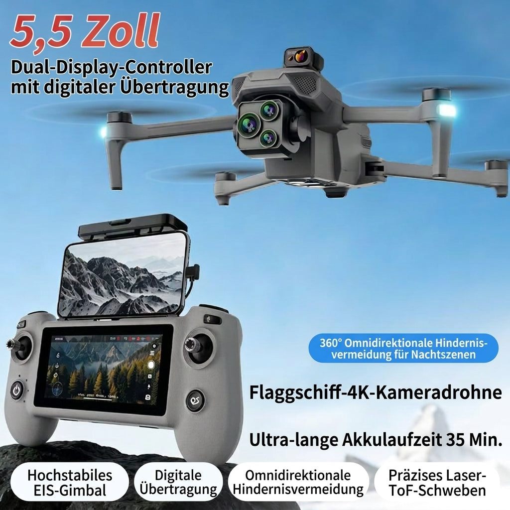 MX02, Fernbedienung mit Touchscreen 5,5 Zoll, Integrierte Abwurffunktion, Last 250g, Reichweite 8km, Höhe 300m, 4K Kamera, 35Min Akkulaufzeit, Mehrfache GPS-Rückkehr, vlog, Hochzeit, Reise, Familie, <250g, Lokale Lieferung